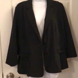 Black Blazer with Ruffle detail